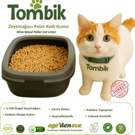 Resim Zeytin Ağacı Pellet Kedi Kumu - Doğal, Sürdürülebilir ve Hipoalerjenik - 10Lt 