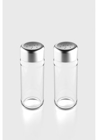 Resim Renga Voca 112 Ml Metal Kapaklı 2'li Cam Tuzluk Biberlik Seti 121011 Gümüş 