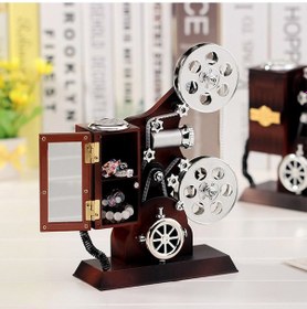 Resim Büro Ev Ofis Hediyesi İçin Film Makinesi Tasarımlı Müzik Kutusu 
