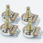 Resim 2 Adet Sağlam Pirinç Gitar/Bas Potentiometre (A250K/B250K/A500K/B500K) - 18mm Uzun Şaft, Düşük Gürültü & Pürüzsüz Döndürme, Montaj Donanımı Dahil - Elektro Gitarlar, Baslar, Humbucker/Single-Coil ile Uyumlu - Profesyonel Yapım, Tamir ve Yükseltmeler için - Dayanıklı Pirinç Yapı, Enstrüman Modifikasyonları, Hassas Kontrol Düğmeleri, Kararlı Kontrol Montajı 