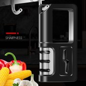 Resim SHARPNESS 4'ü-1 Arada Mutfak Bıçak Bileme Makinesi - Elmas Taşı ile Çoklu Aşama Bileyiş Sistemi, Ergonomik Sap ve Ayarlanabilir Açıyla Optimum Bileyiş için, Uzunluğu 19.0 cm, Yüksekliği 9.5 cm 