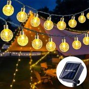 Resim Güneş LED Bal Topu Işık Dizisi 100 adet/20 adet/50 adet Dış Mekan Dekoratif Işık Su Geçirmez Bahçe Işığı Noel Düğün Doğum Günü Parti Atmosfer Işığı Bahçe Çim Teras Dekoratif Işık Şeridi 