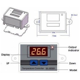 Resim Xh-W3001 24V Dc Dijital Termostat 