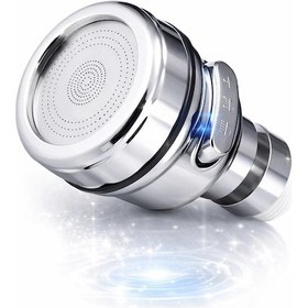 Resim Mutfak Lavabo Başlığı 3 Fonksiyonlu 360 Döner Tasarruflu Ayarlanabilir Musluk Ucu Aparatı 