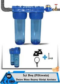 Resim Daire Bina Sayaç Girişi 10" İnc 2 Aşama Su Arıtma Ve Yumuşatma Sistemi (Filtresiz) 