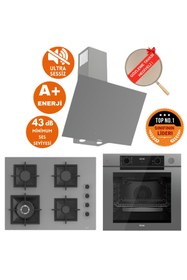 Resim Ferre FryART&SteamART-SilentArt Woko Sessiz Antrasit-Gri Ankastre Set(D079-SA +QEP64CPR +SC408-WFA) 