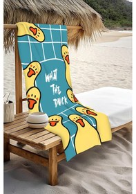Resim Dijital Baskı Plaj Deniz Havlusu Ördek Desenli Peştamal Hvl0022 Renkli 