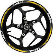 Resim globaluxe Yamaha Beyaz yazılı turuncu reflektif pençe şeritli 