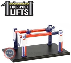 Resim 1:64 Greenlight Lift Auto Body Shop Four-Post Lifts Series 6 Standard Oil 