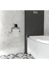 Resim Decorev Dc-5056 Dekoratif Siyah Tuvalet Kağıtlık Kapaksız Modern 