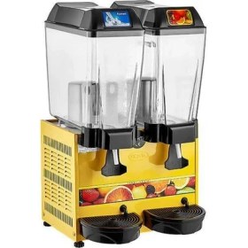 Resim Remta Çiftli Şerbet+Ayran Soğutucu 20+20 Litre (Sarı) 