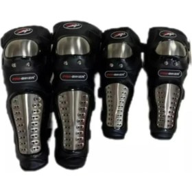 Resim Espada Motorsiklet Lüx Mafsallı Titanyumkaplu Dizlik ve Dirseklik 2'litakım 