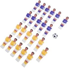 Resim Alomejor Foosball Erkek Yedek Masa Futbolcular Set Foosball Oyuncusu Yedek 22 parçalı Reçine Erkekler 1.4 inç Futbol Top 