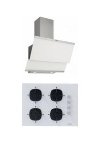Resim Silverline CS5665W01 - 3420 Classy Beyaz Cam Ankastre Set 
