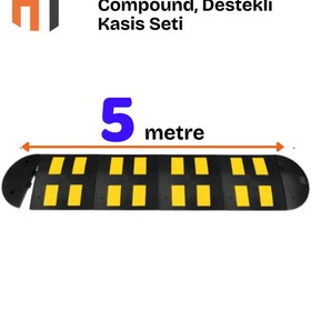 Resim Hayat Trafik Kauçuk Yol Kasisi, Destekli Kasis Seti 5 Metre 