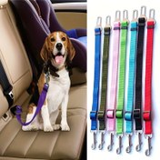 Resim 1 adet Köpek Koltuk Kemeri Geri Çekilebilir Araba Emniyet Kemeri Ayarlanabilir Evcil Hayvan Kemer Araç Başlığı Destekli Sabitleme Ağır Hizmet Tipi ve Esnek Dayanıklı Köpekler için 