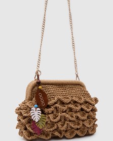 Resim OGGO Hasır Medium Clutch & Çapraz Çanta 