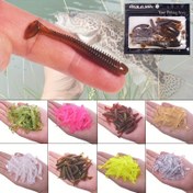 Resim 20 adet Yumuşak Kauçuk Balık Yemsi, 5Cm/1.97In Boyutunda ve 0.8G Ağırlığında, Karpa ve Levrek Yakalamak İçin Spiral Paddle Kuyrukları ile Tasarlanmış Yapay Yemsi. 