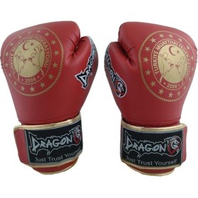 Resim Dragondo 30218-p Martina Muaythai Federasyon Onaylı Boks Eldiveni Kırmızı 