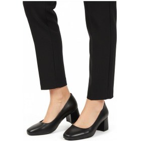 Resim Siyah Cilt Kalın Topuklu Kadın Abiye Ayakkabı 695042 Z Siyah Cilt 