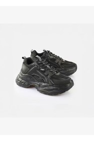 Resim Buffalo Kadın Oxford ( Klasik) 1636486 YUNO - VEGAN Nappa/Mesh- Black 