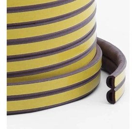 Resim CetKing Kapı Pencere Su Soğuk Geçirmez Izolasyon Bandı Yalıtım Fitili (2X6=12MT, Kahverengi) 