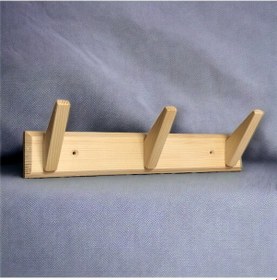 Resim Tek-iş Masif Ahşap Portmanto Duvar Askısı Üçlü 3'lü Ahşap Duvar Askısı Ahşap 