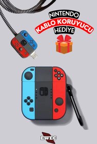 Resim EWEC 1. Ve 2. Nesil Nintendo Figürlü Sevimli Silikon Kılıf Ve Nintendo Kablo Koruyucu 