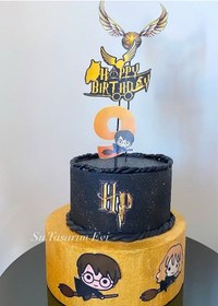 Resim Sutasarimevi Harry Potter Maket 2 Katlı Yaş Pasta 