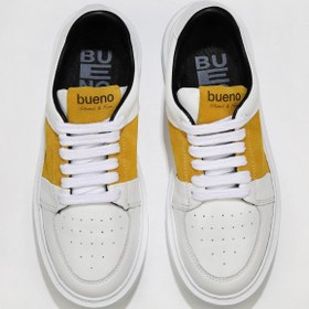 Resim Bueno Shoes Beyaz Sarı Deri Süet Kadın Spor Ayakkabı 01wu10303 