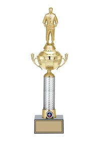 Resim Odak Kupa - Figürlü Kupalar - Judo / Karate Figürlü Kupalar Fg-058 A - 46 Cm Altın - Beyaz 