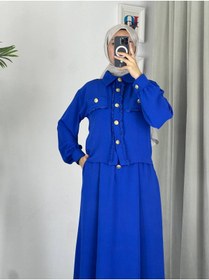 Resim Esre Store 44581 -Ayrobin Tesettür İkili Takım Mavi 