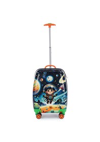 Resim Wexta Valiz Çocuk Valiz Wx-420 Astronot Baskılı Çocuk Valiz Mavi - Siyah 