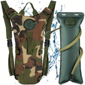 Resim 3L Taktik Su Hydrasyon Sırt Çantası - Su Geçirmez Kumaşlı, Dayanıklı Polyester, Ayarlanabilir Askılar, 3L Su Bladder için Yürüyüş, Koşu, Festivaller ve Rave'ler, Rave Ekipmanları | Kamuflaj Sırt Çantası | Ayarlanabilir Askılı Sırt Çantası 