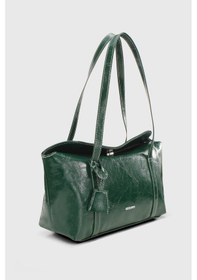 Resim Housebags Rugan Yeşil Kapaklı Bowling Omuz Çantası 270 Rugan Yeşil 