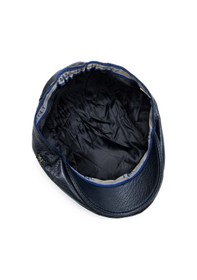 Resim Tamer Tanca Erkek Hakiki Deri Şapka 524 1106 Lndn Spk Sk23/24 Lacı Jumbo Lacivert 