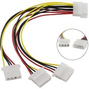 Resim Power Çoklayıcı Kasa Içi 4 Pin Molex 1 Erkek 3 Dişi Kablo 