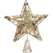 Resim Homyl Yılbaşı Ağacı Üst Yıldız Yaratıcı Süs Altın 