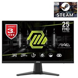 Resim MSI MAG 256F 24.5" 1920x1080 180Hz 1ms HDMI DP Type-C Adaptive Sync Gaming Monitör 