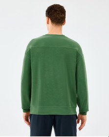 Resim Skechers M Loose Crewneck Sweatshirt Erkek Haki Sweatshirt S2510041-4255 Haki 