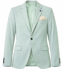 Resim Plus Scorpion Erkek Pamuklu Penye Likralı Tek Düğmeli Çift Yırtmaçlı Blazer Ceket 