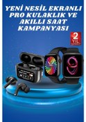 Resim Ekranlı Yeni Nesil Pro Kulaklık Ve Akıllı Saat Kampanyası Kulak İçi Mikrofonlu Diğer 