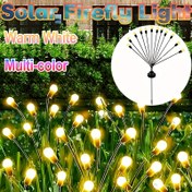 Resim 8 adet LED Ampuller/12 adet LED Ampuller - Güneş Firefly Işıkları - 8 Işık Modu, IP65 Su Geçirmez, Bahçe, Teras, Alışveriş Merkezleri, Ticari Sokaklar ve Diğer Alanlarda Aydınlatma ve Dekorasyon için Uygun, Sevgililer Günü, Paskalya Hediyesi (Renk/Sıcak Beyaz) 