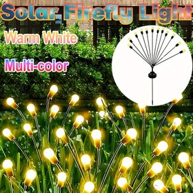 Resim 8 adet LED Ampuller/12 adet LED Ampuller - Güneş Firefly Işıkları - 8 Işık Modu, IP65 Su Geçirmez, Bahçe, Teras, Alışveriş Merkezleri, Ticari Sokaklar ve Diğer Alanlarda Aydınlatma ve Dekorasyon için Uygun, Sevgililer Günü, Paskalya Hediyesi (Renk/Sıcak Beyaz) 