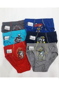 Resim 0138 Erkek Çocuk Renkli Slip Külot 6 Adet KARIŞIK RENK 