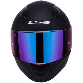 Resim Ls2 Rapid 2 Mat Siyah Gökkuşağı Vizörlü Kask 