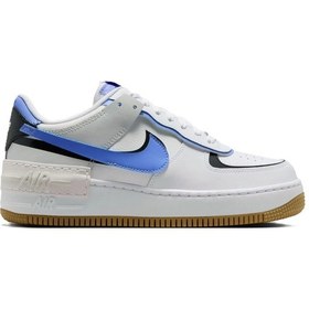 Resim Nike Air Force 1 Shadow Sneaker Unisex Hakiki Deri Günlük Spor Ayakkabı Beyaz Mavi Beyaz - Mavi 