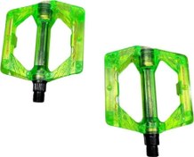 Resim EVO ŞEFFAF RENKLİ PLATFORM GENİŞ PEDAL PLATFORM BİSİKLET PEDALI REFLEKTÖRLÜ 