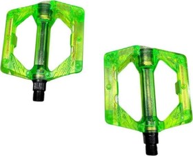 Resim EVO ŞEFFAF RENKLİ PLATFORM GENİŞ PEDAL PLATFORM BİSİKLET PEDALI REFLEKTÖRLÜ 