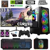 Resim XASER Xsr1154 Ryzen 5 7500F 32GB DDR5 Ram 2TB M.2 NVMe SSD 8GB RTX5060 23.8" 180Hz Oyuncu Bilgisayar 